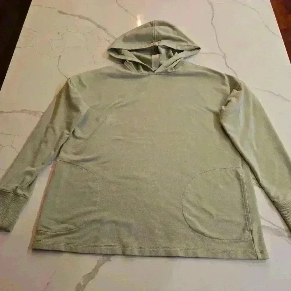 Zuda Womens Long Sleeve Hoodie Pullover Sweatshirt Green Size XS